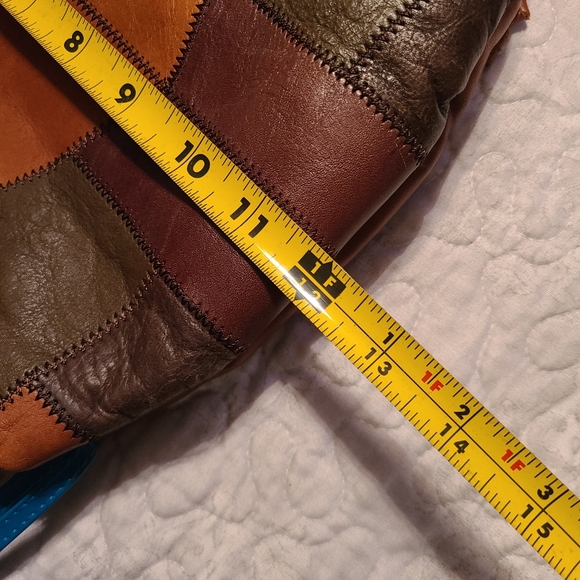 Patricia Nash Zig Zag Stitch Patchwork Hobo in Italian leather - Picture 3 of 5